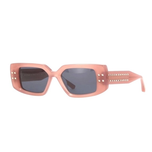 NIB VALENTINO GARAVANI V-CINQUE SUNGLASSES IN POWDER PINK & GOLD STUDS main image 13